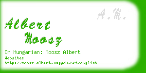 albert moosz business card